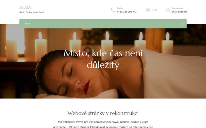 Screenshot of alaia.cz