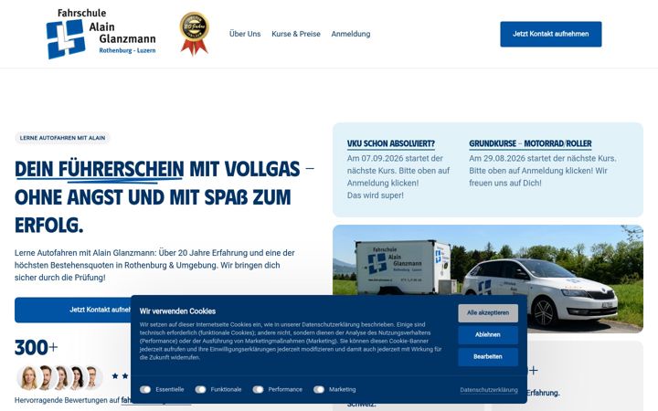 Snimka zaslona za alain-glanzmann.ch