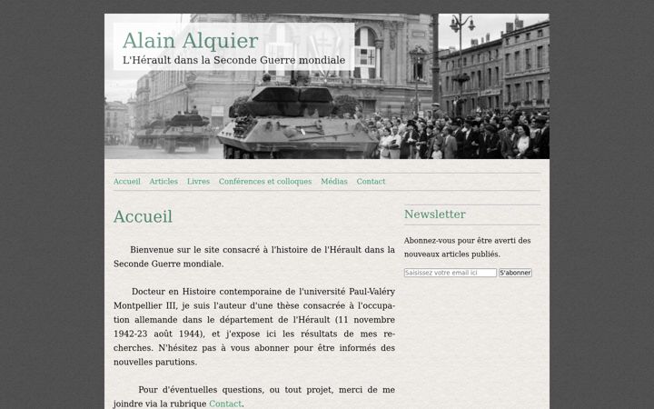 Screenshot of alainalquier.com