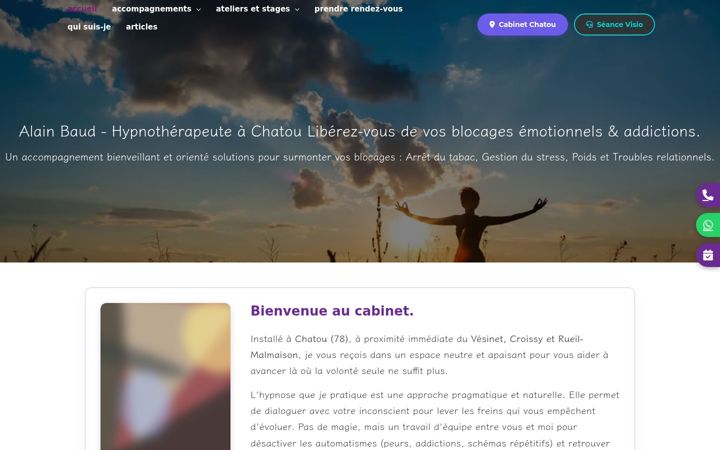 Snimka zaslona za alainbaudtherapie.com