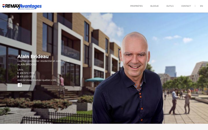Screenshot of alainbrideau.ca