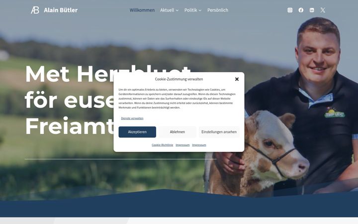 Screenshot of alainbuetler.ch