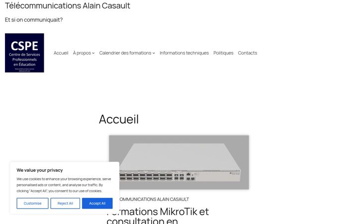 Екранна снимка на alaincasault.com