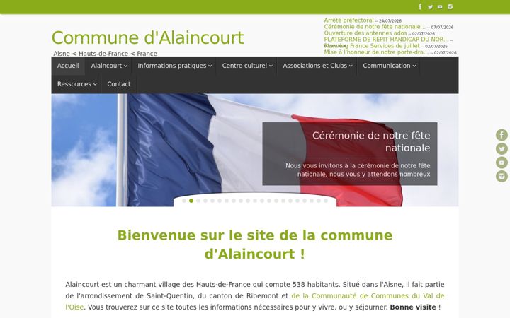 Screenshot of alaincourt-aisne.fr