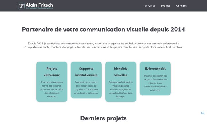 Screenshot of alainfritsch.com