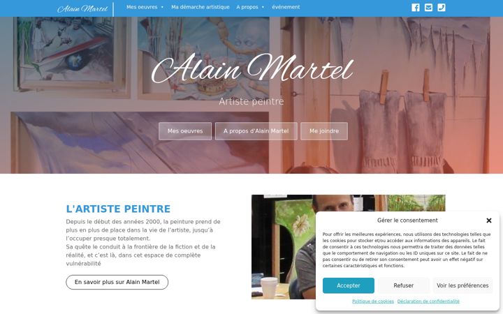 Screenshot of alainmartel.ca