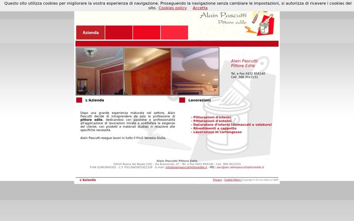 Screenshot of alainpascuttipittoredile.it