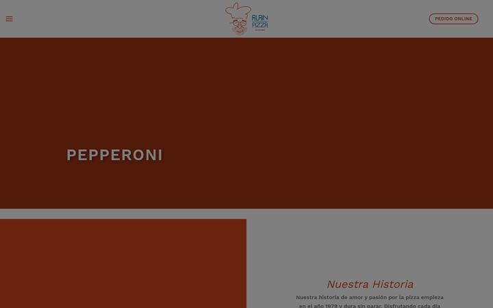 Screenshot of alainpizza.es