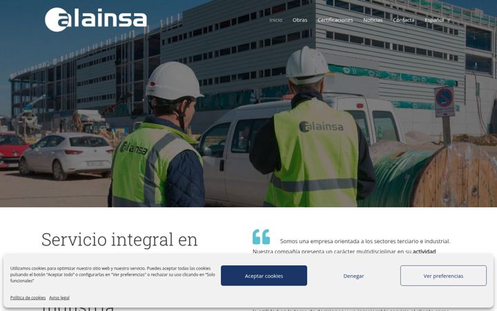 Screenshot von alainsa.com