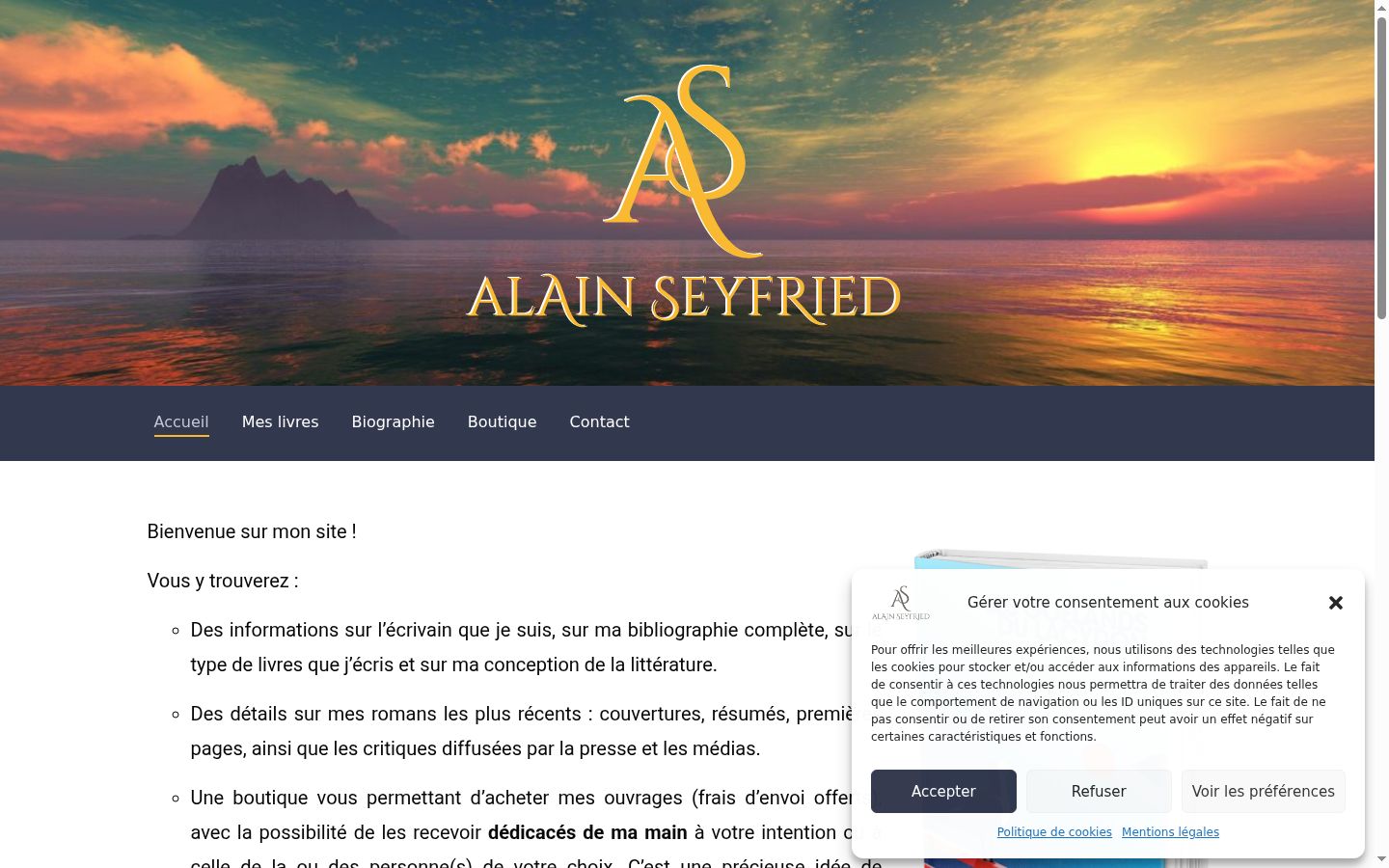 Screenshot van de toestemmingsbanner zoals getoond vóór enige interactie
