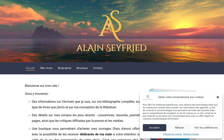 Snimka zaslona za alainseyfried.eu