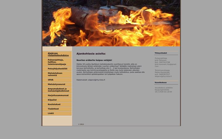 Ekrano kopija alajarvenrhy.fi