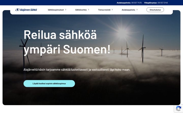 Screenshot of alajarvensahko.fi