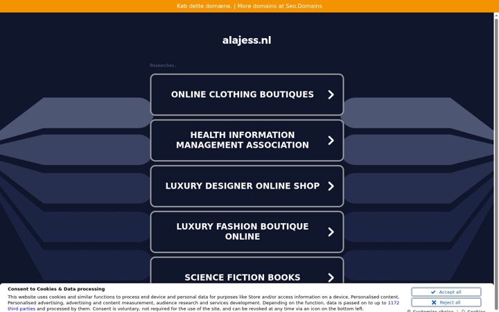 Screenshot of alajess.nl
