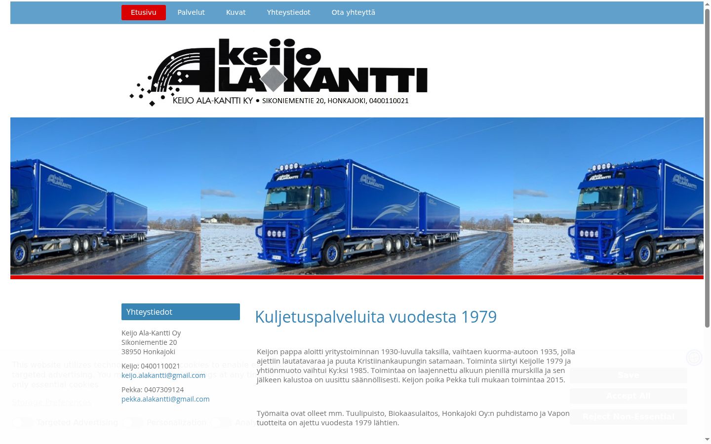 Sutikimo reklamjuostės, rodytos prieš bet kokią sąveiką, ekrano kopija