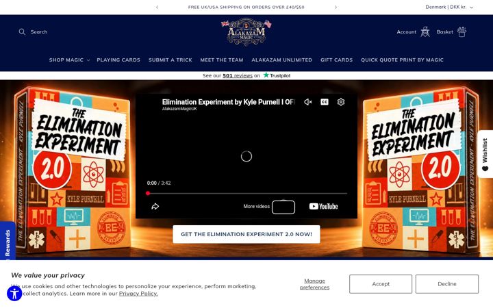Screenshot of alakazam.co.uk