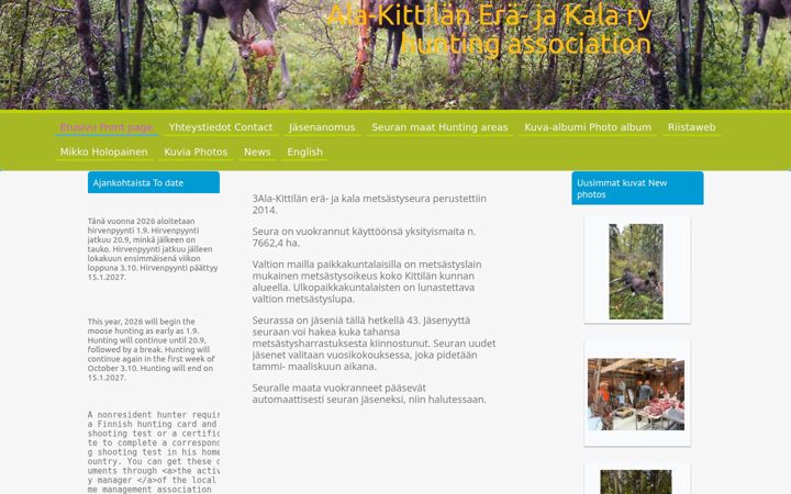Screenshot of alakittilanerajakala.com