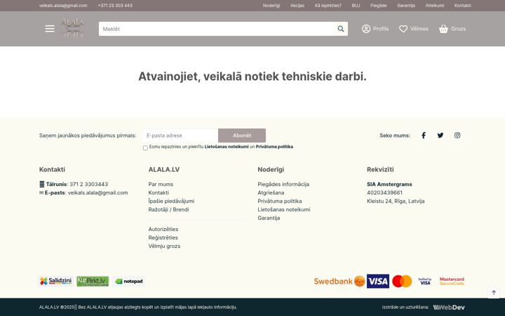 Screenshot of alala.lv