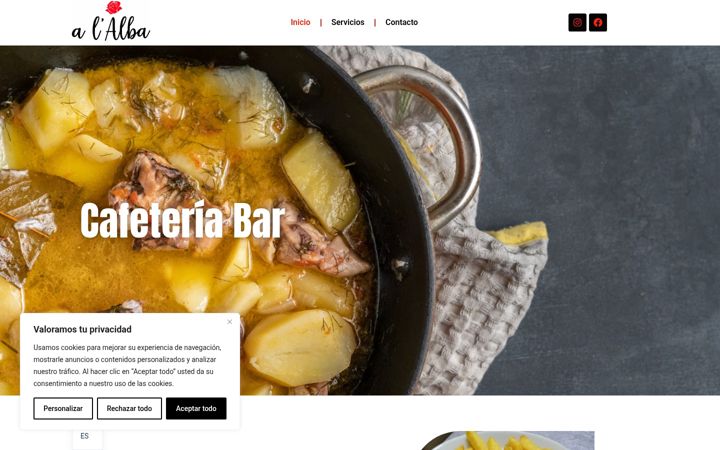 Screenshot von alalbabarcafeteria.com