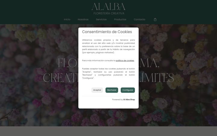 Screenshot von alalbashop.com