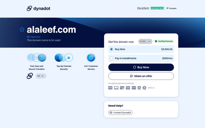 Screenshot of alaleef.com