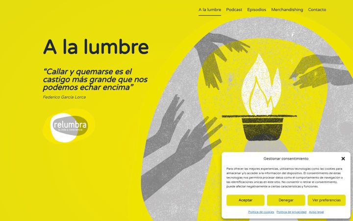 Screenshot of alalumbre.es