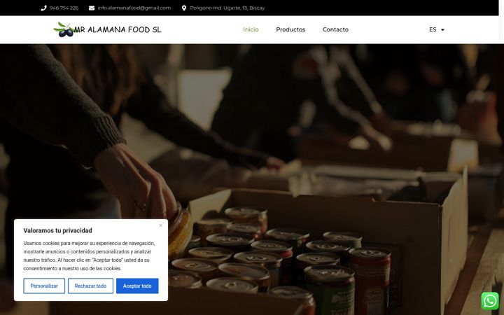 Screenshot of alamanafood.com