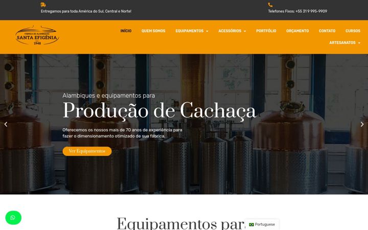 Screenshot ta' alambiquessantaefigenia.com.br