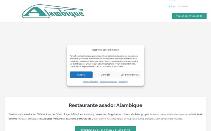 Screenshot ta' alambiquevilla.es