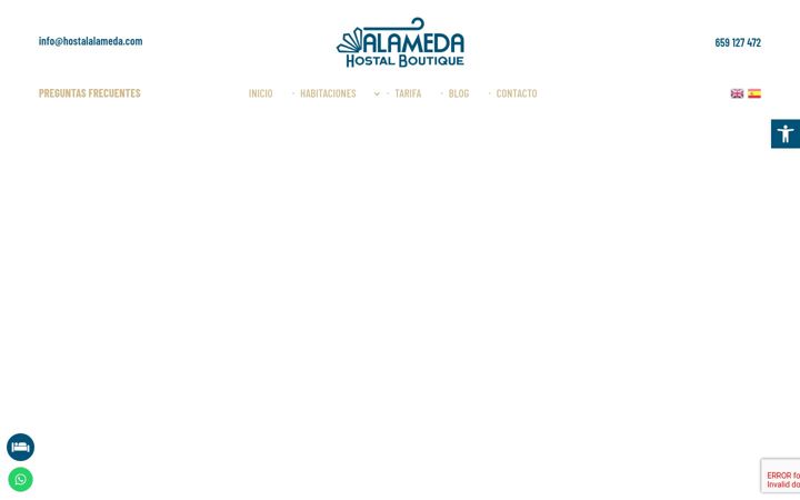 Screenshot of alamedahostalboutique.com