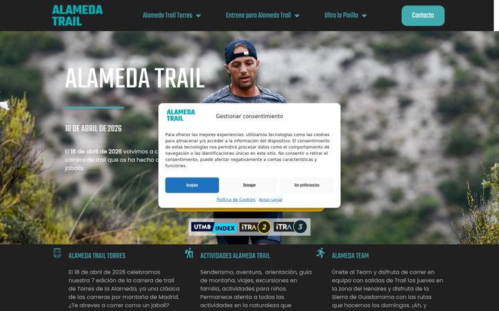 Screenshot of alamedatrail.com