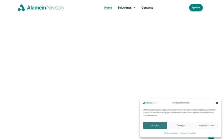 Snímek obrazovky alameinadvisory.com
