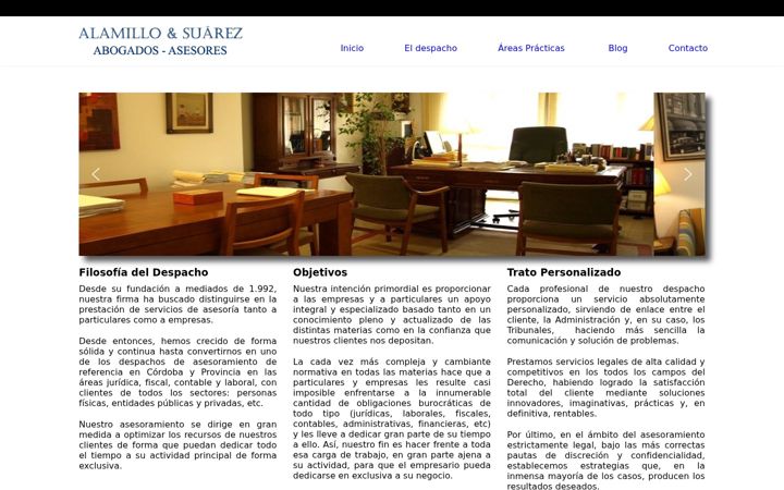 Snímek obrazovky alamillosuarez.com