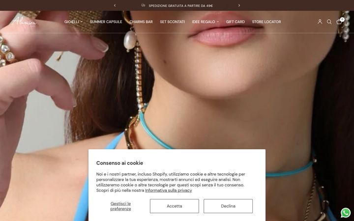 Snímek obrazovky alamirajewelry.com