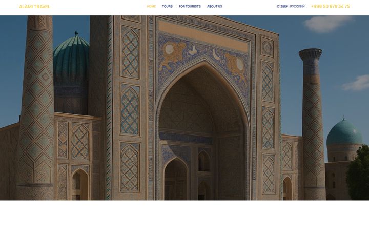 Screenshot of alamitravel.uz