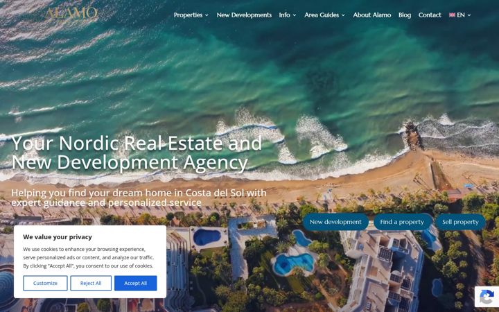 Screenshot of alamocostadelsol.com