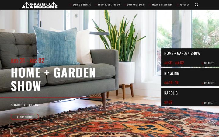 Screenshot of alamodome.com