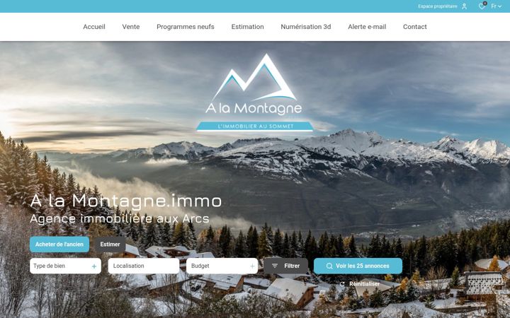 Screenshot of alamontagne.immo