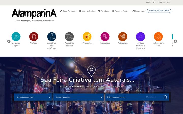 Screenshot του alamparina.com.br