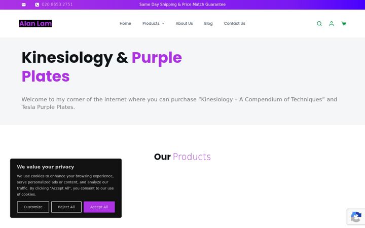 Screenshot of alan-lam.co.uk