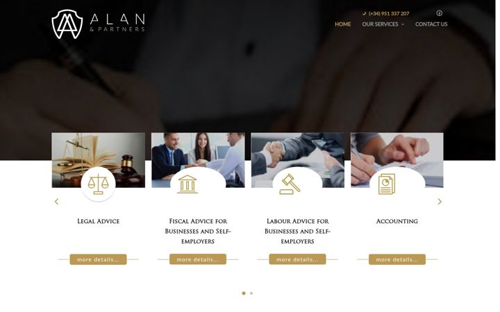 Snímek obrazovky alan-partners.com