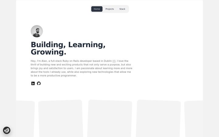 Screenshot of alanbiju.com