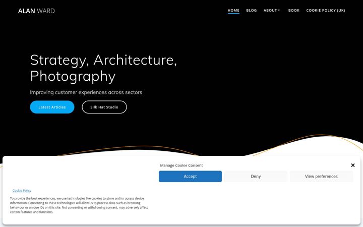 Screenshot of alancward.co.uk