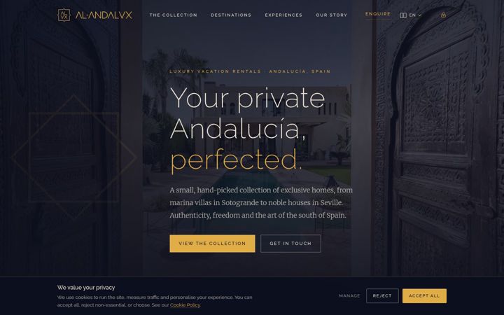 Screenshot of alandalux.com