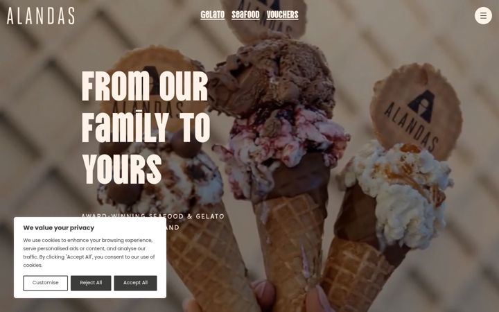 Screenshot of alandas.co.uk