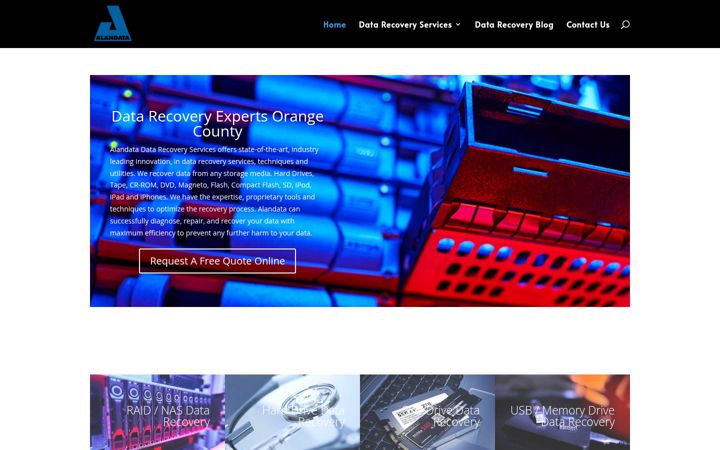 Screenshot of alandata.com
