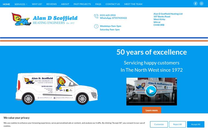 Screenshot of alandscoffield.co.uk