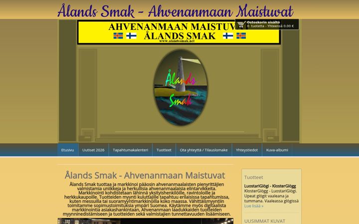 Captura de ecrã de alandssmak.net