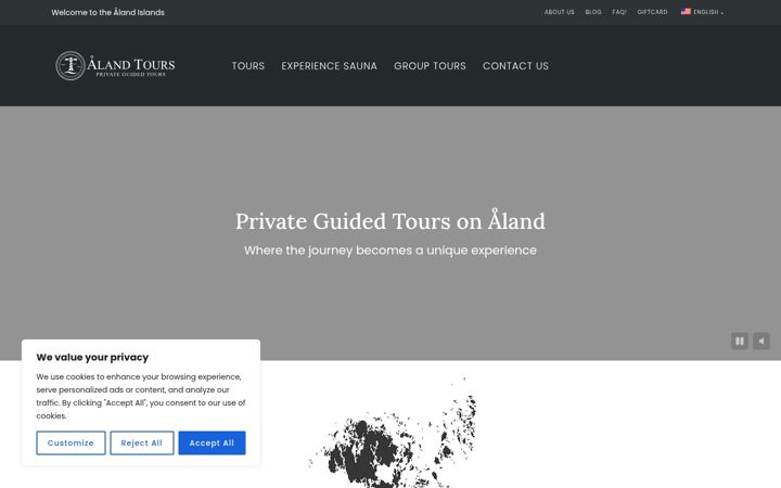 Screenshot of alandtours.com