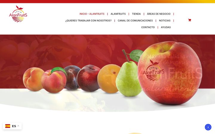 Skærmbillede af alanfruits.com